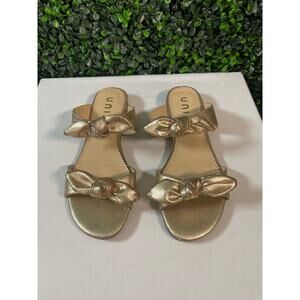 Unisa, Gold Slip On Sandals, Women’s Size 7.5